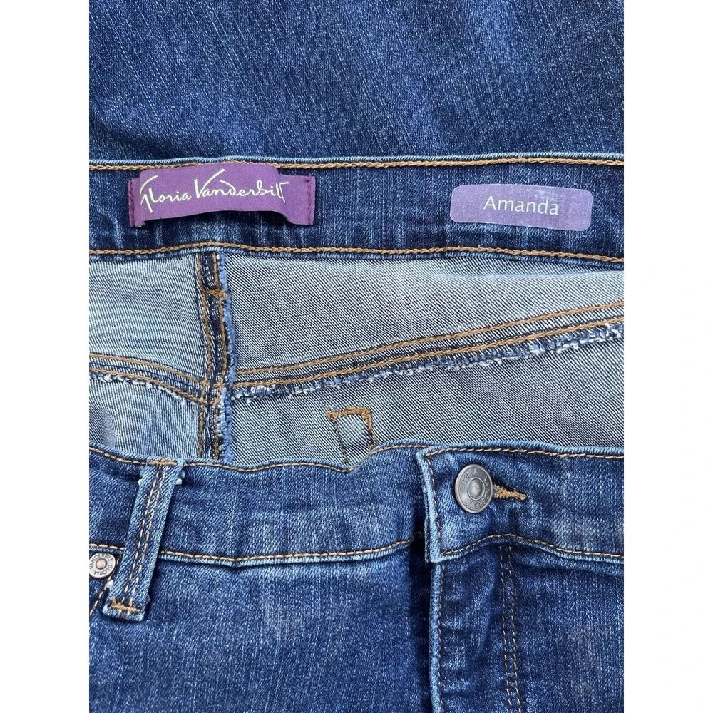 Gloria Vanderbilt Amanda Women's Straight LegJeansSize 18 Missy Average Blue